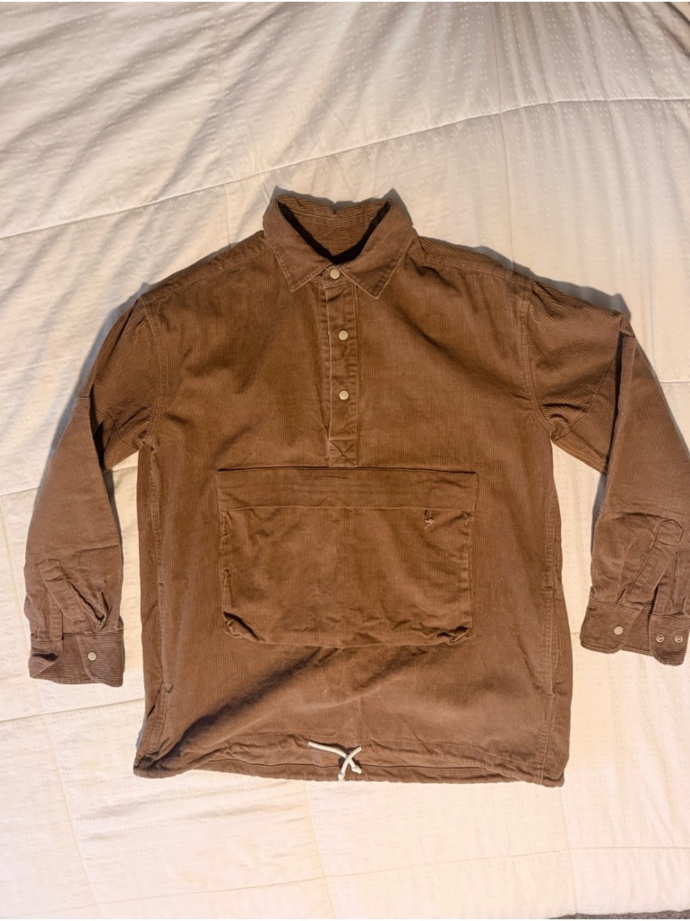 Hawkwood Mercantile Corduroy smock Overshirt Cover Shirt - Tan